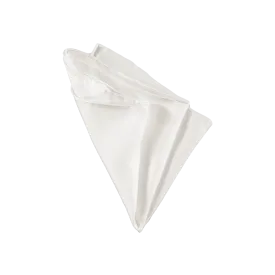 White Silk Pocket Square